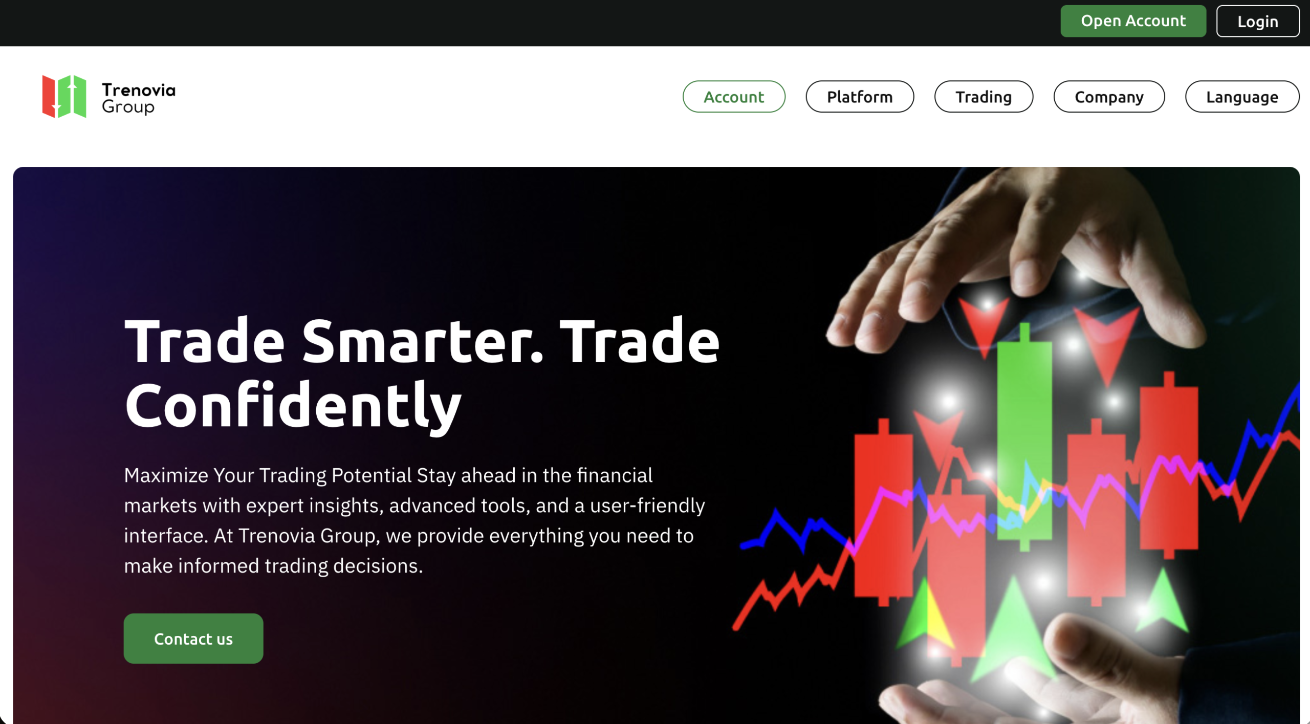 Image of a warning sign highlighting the risks of TrenoviaGroup.com, emphasizing the importance of careful trading decisions.