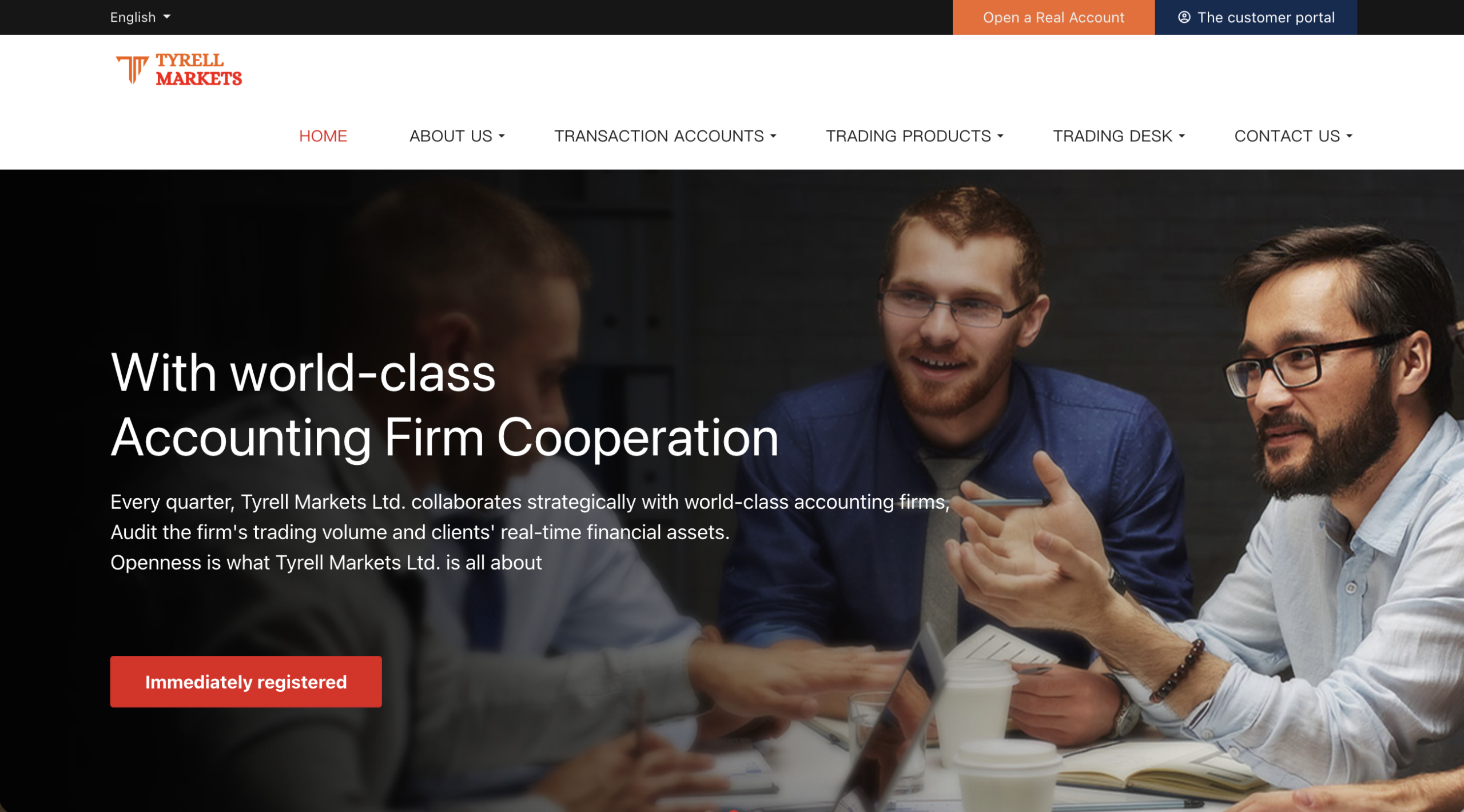 Graphic illustrating the warning signs and risks associated with the Tyrell Markets trading platform.