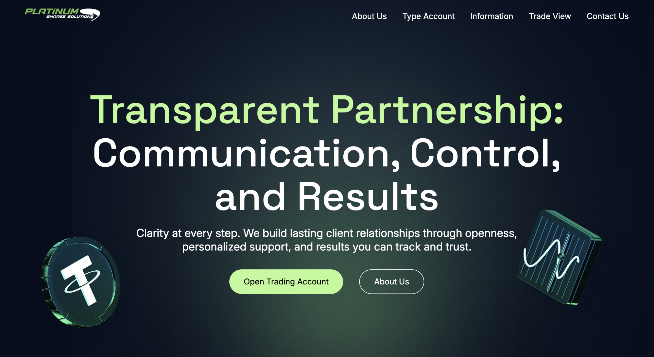 Warnings about Platinum Shares Solutions platform risks.