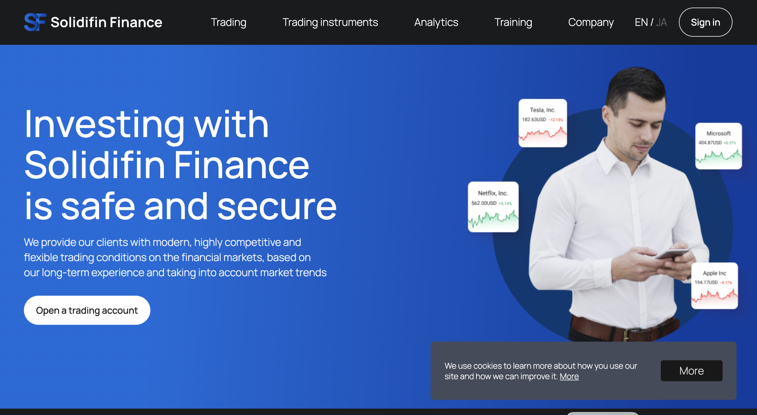 Warning about risks associated with Solidifin platform.