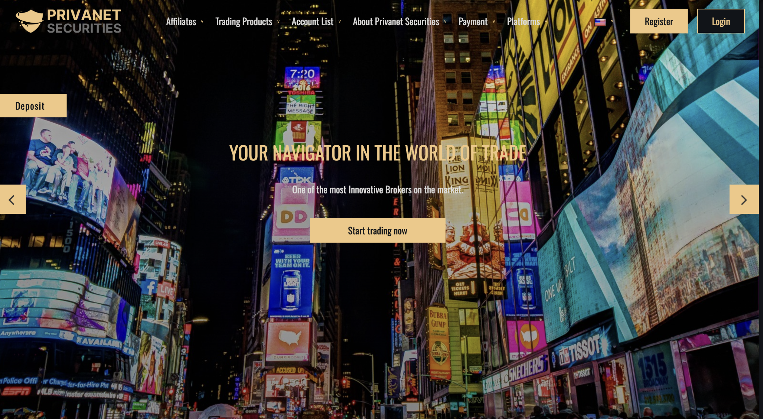 Warning sign indicating caution about PrivanetSecurities.com investment platform