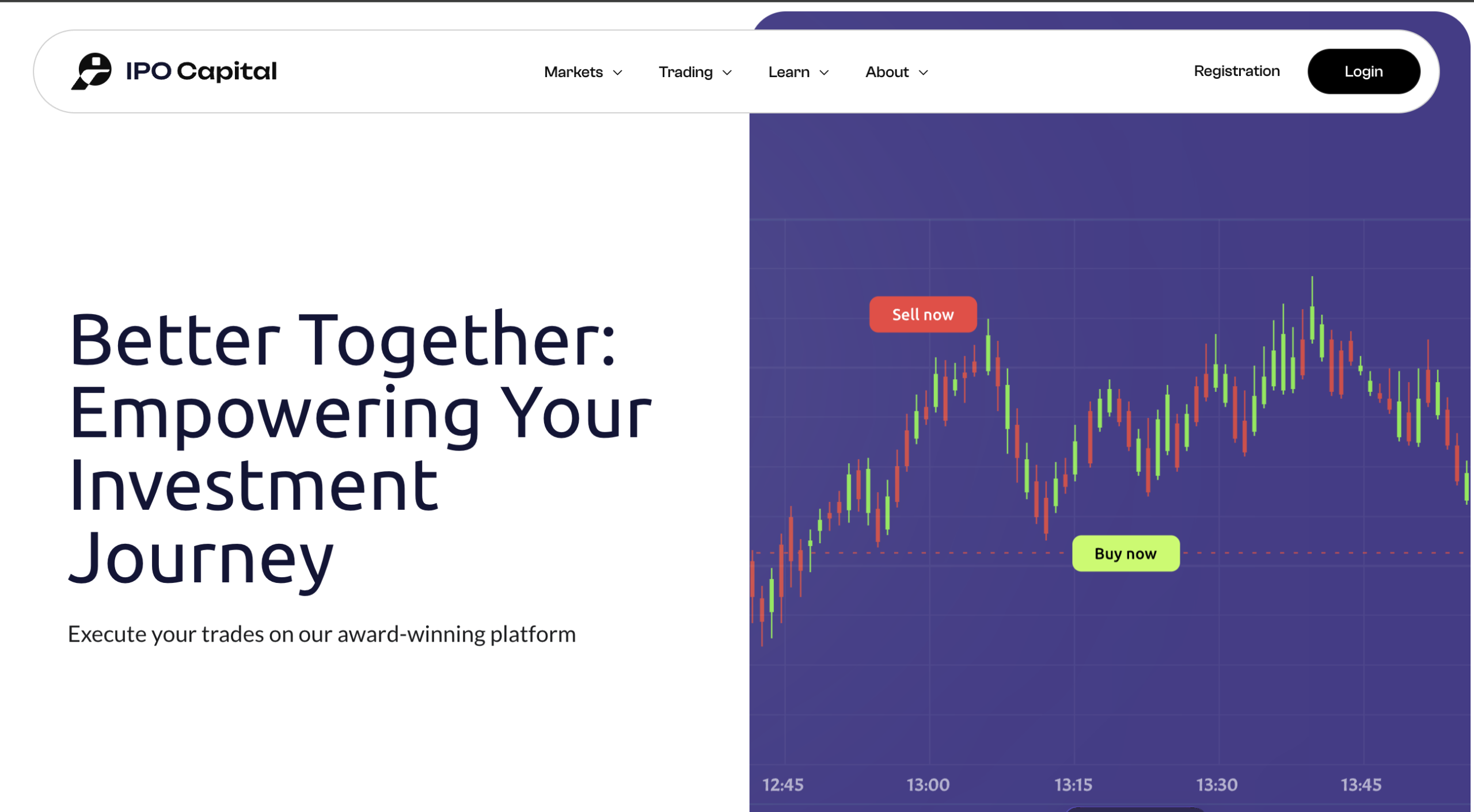 IPO.Capital warning sign with caution symbol