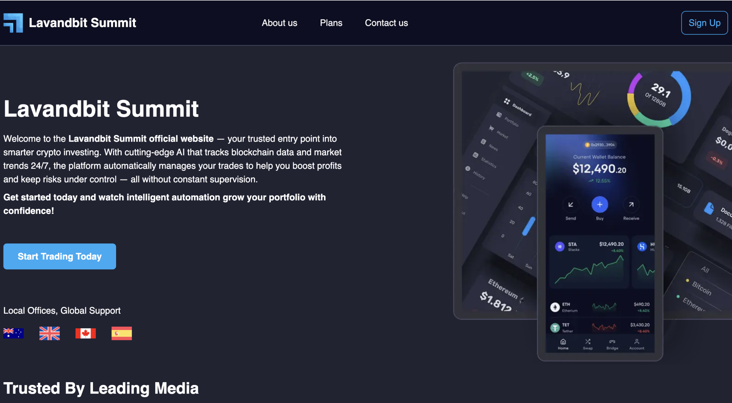 Lavandbit.com website warning and user review summary