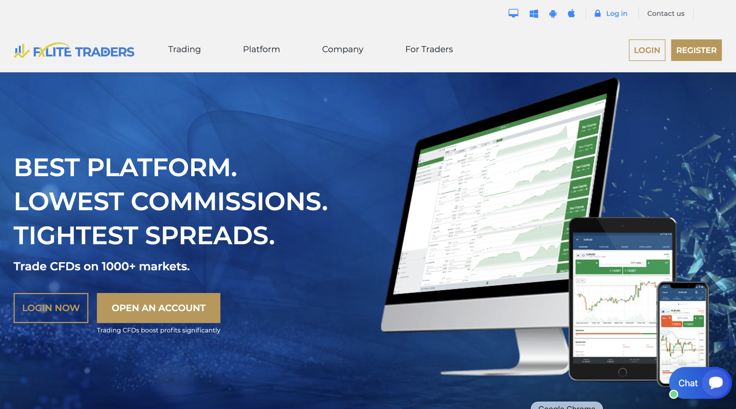 Screenshot of FxLiteTrader.com website showing trading offers and warnings about lack of regulation and withdrawal problems.