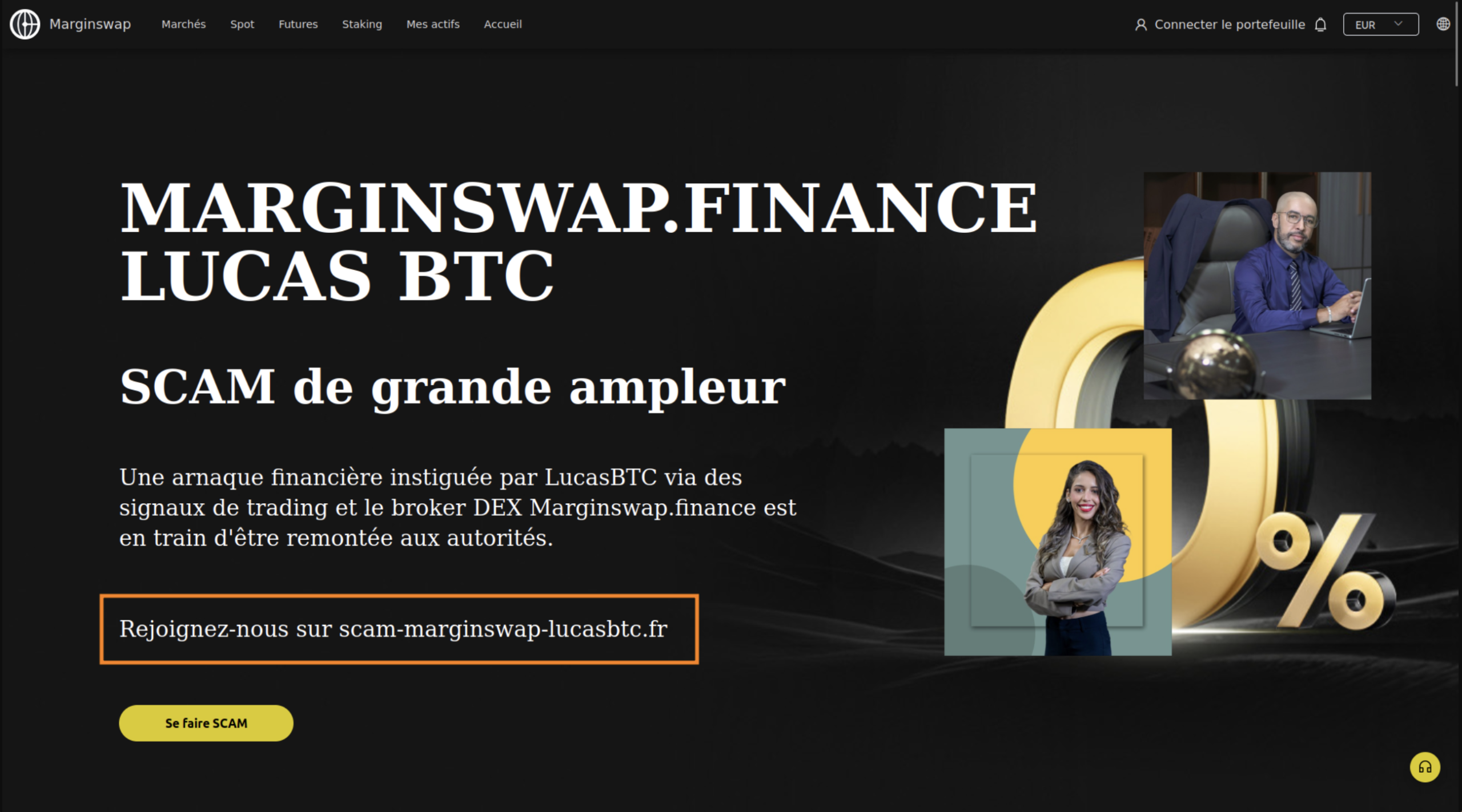 MarginSwap Finance: Warning about investment risks and scams.