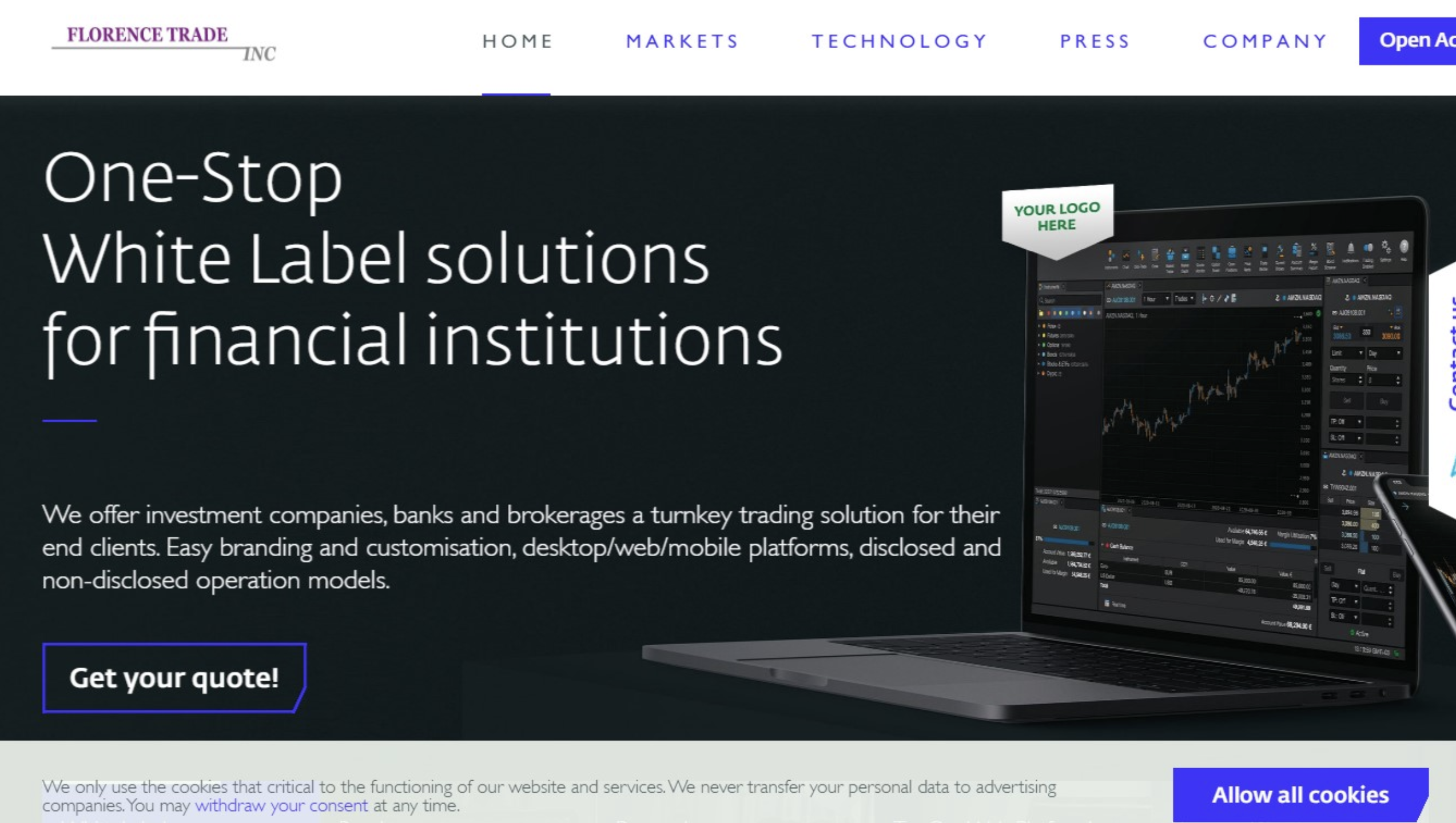 Florencetrade.com scam warning with red flags and risks highlighted