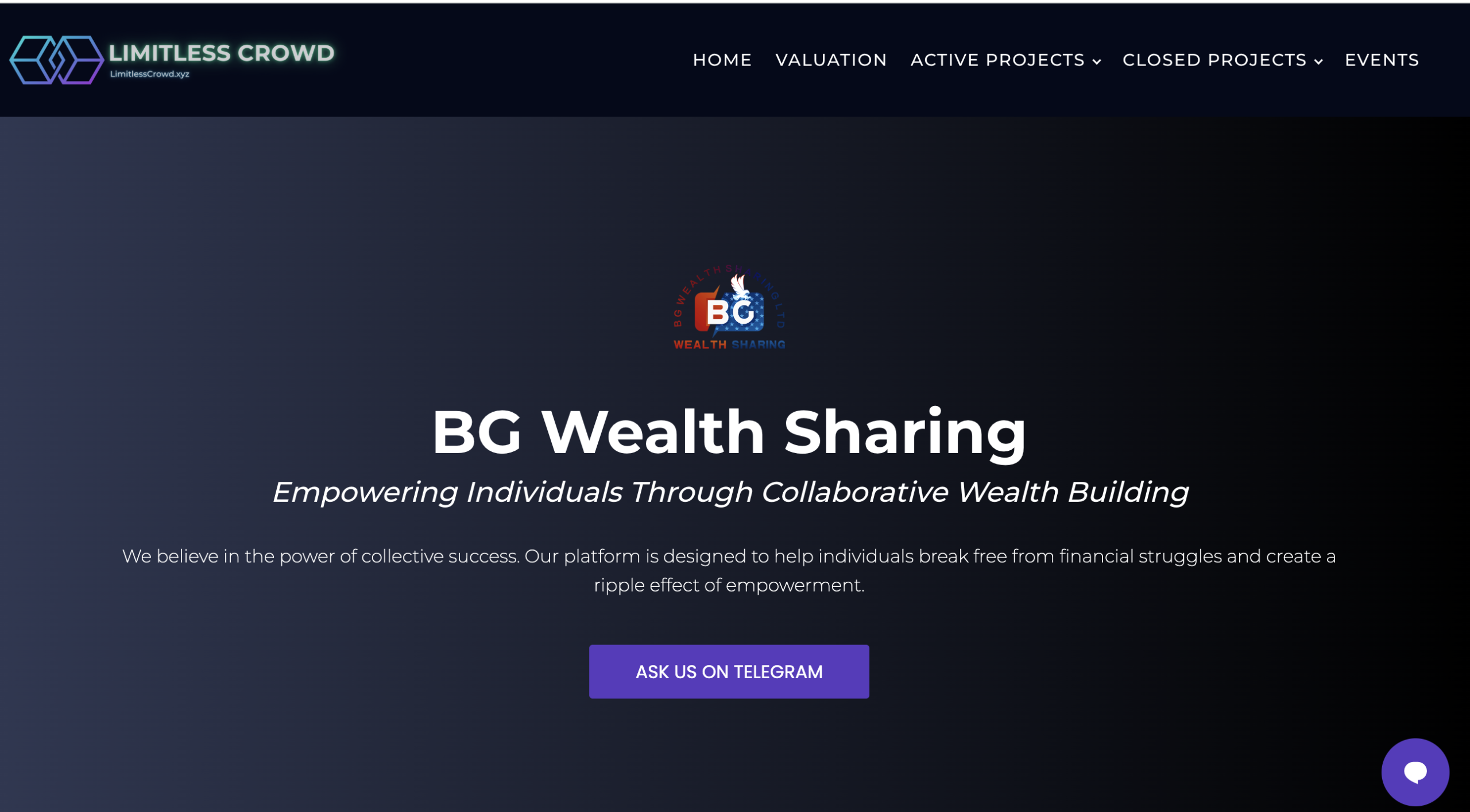 Warning about BG Wealth Sharing platform