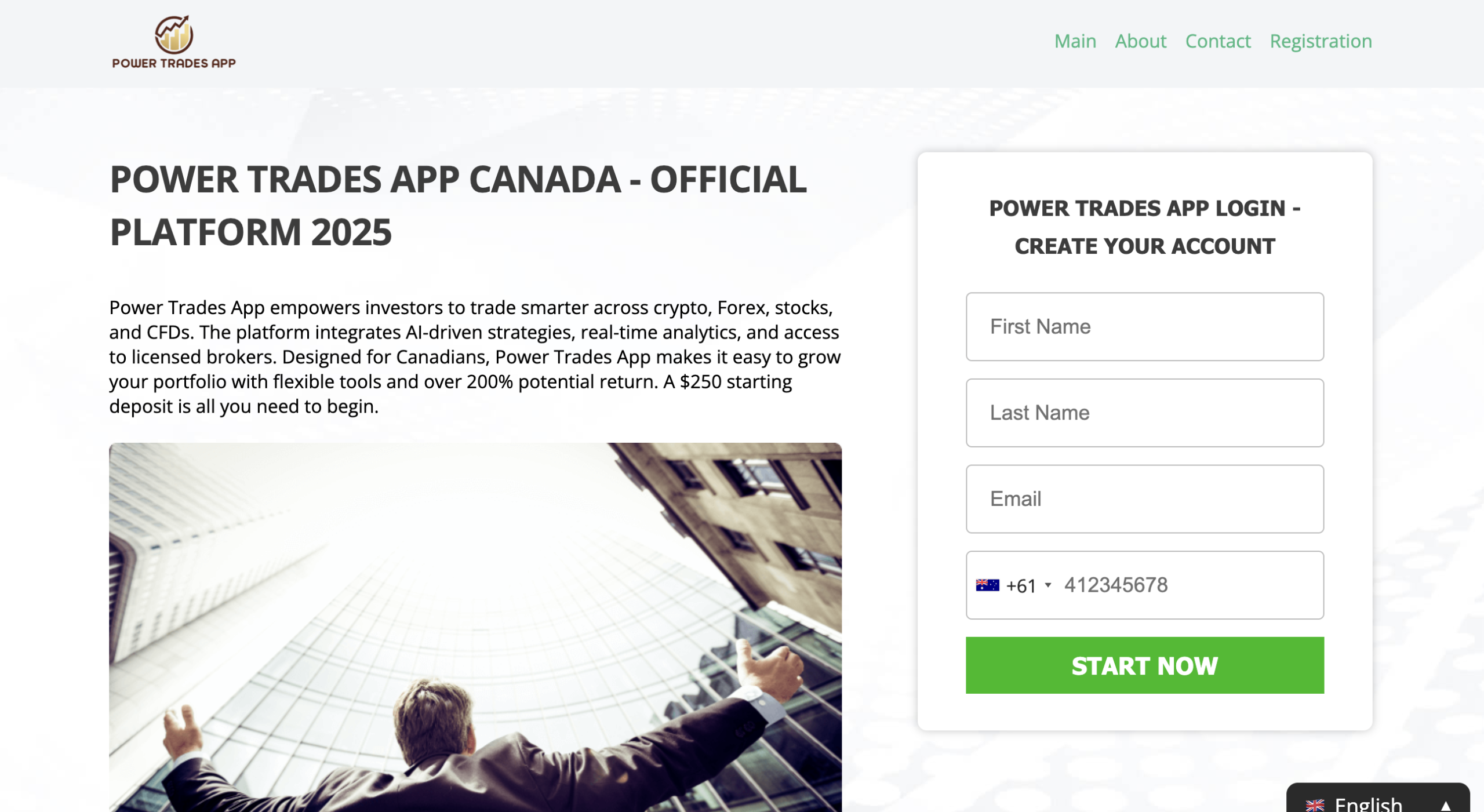 Power Trades App warning sign