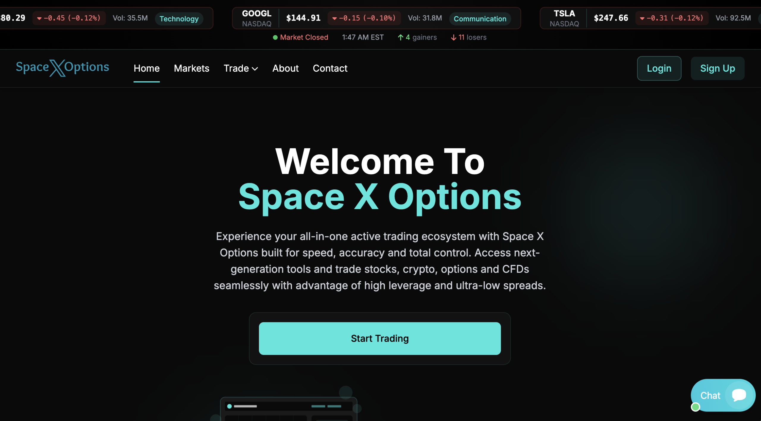 SpaceXOptions withdrawal page