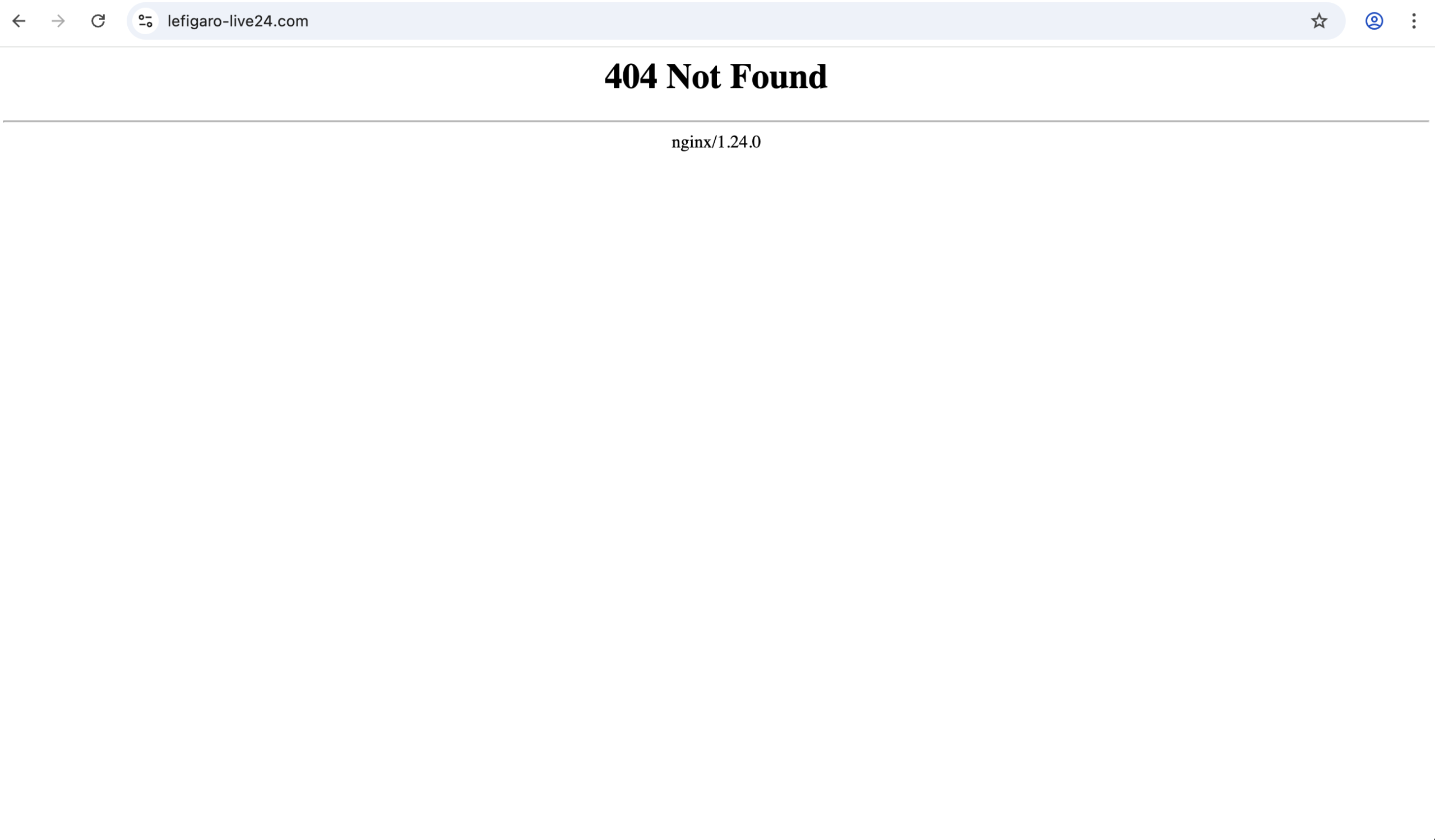 Warning sign about lefigaro-live24.com website