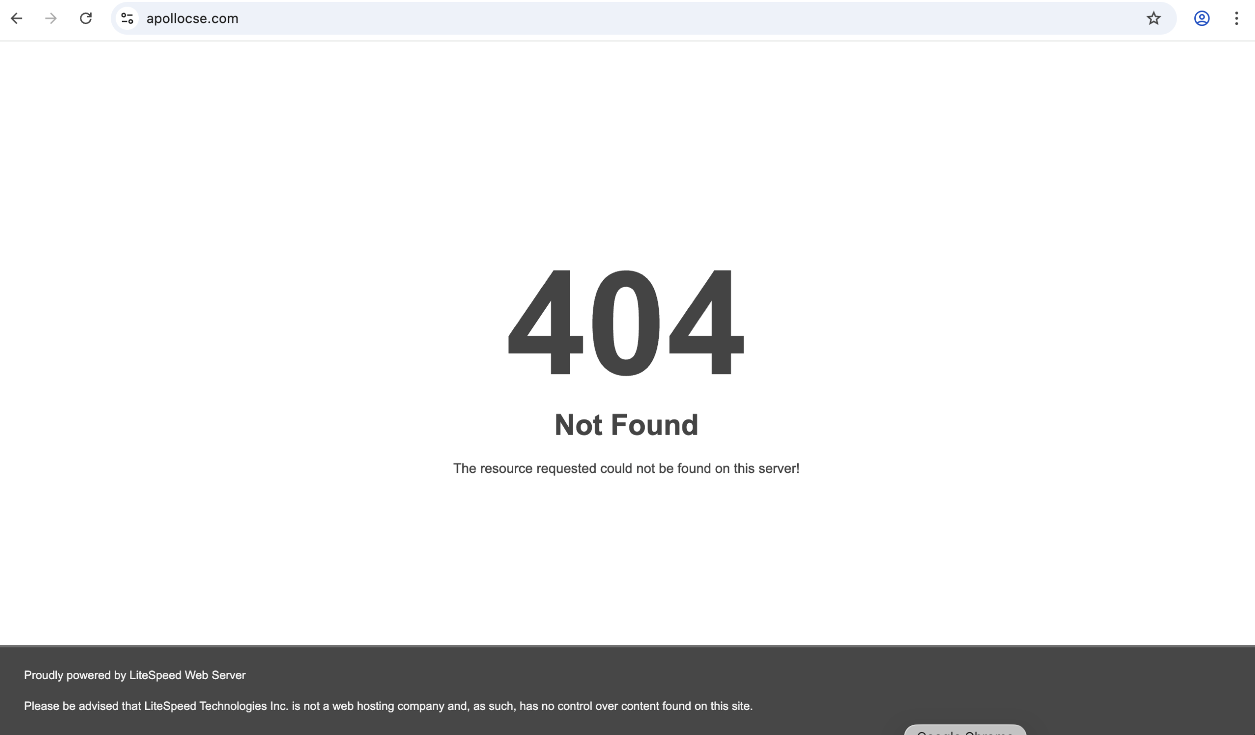 Warning sign for ApolloCSE trading platform.