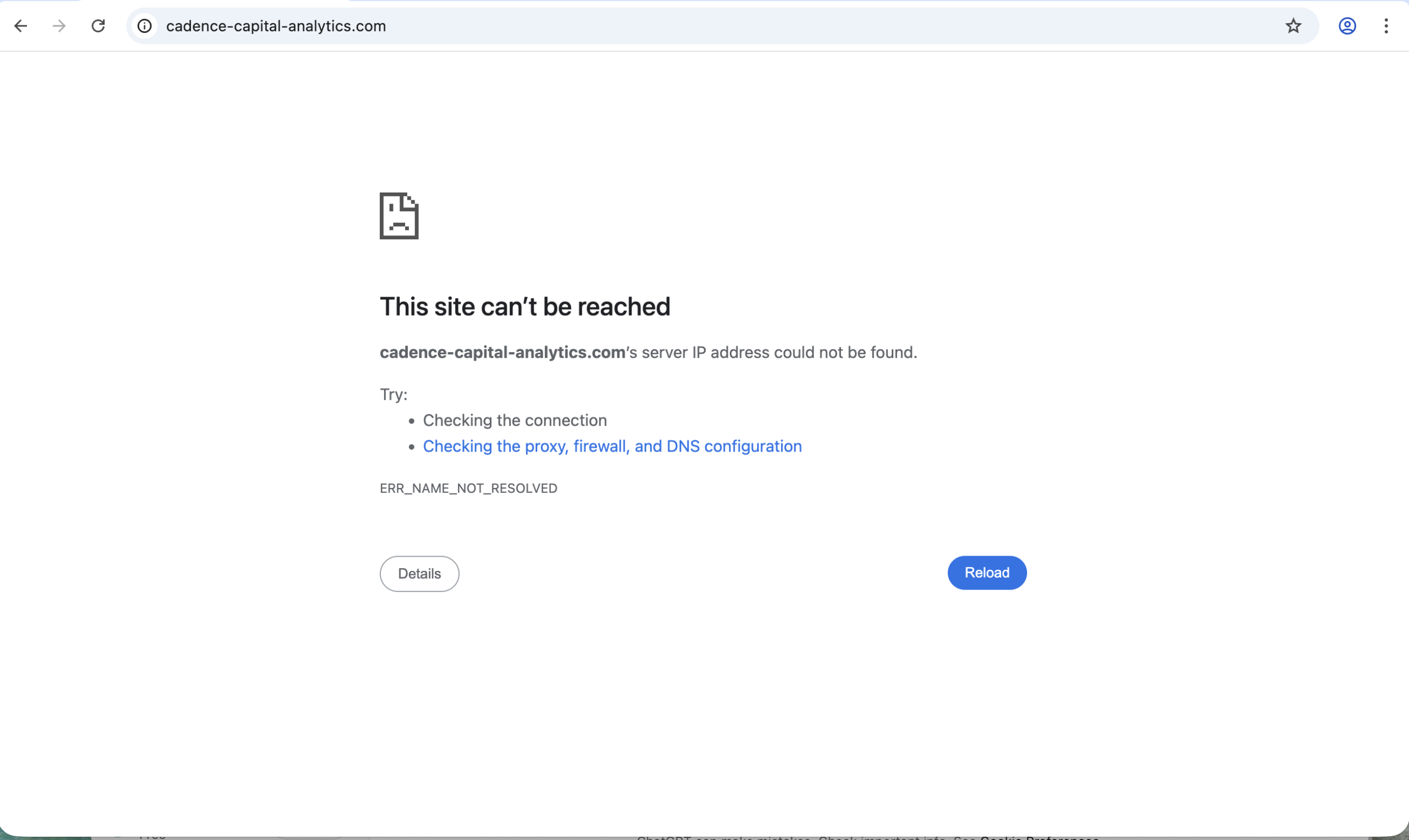 Warning about Cadence Capital