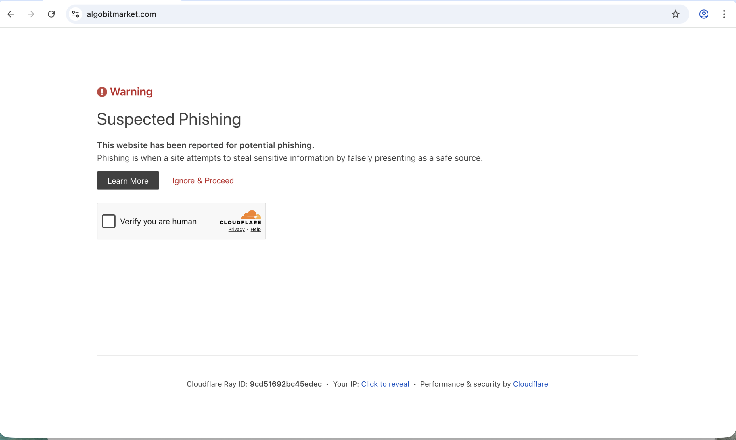 Warning about AlgoBitMarket investment risks