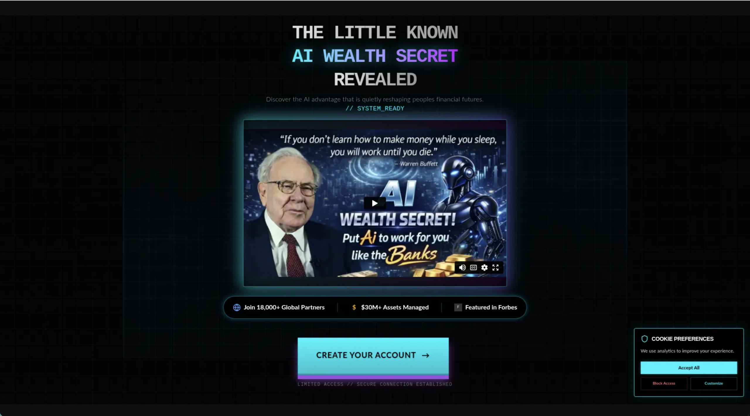 AI Wealth Secret logo and platform