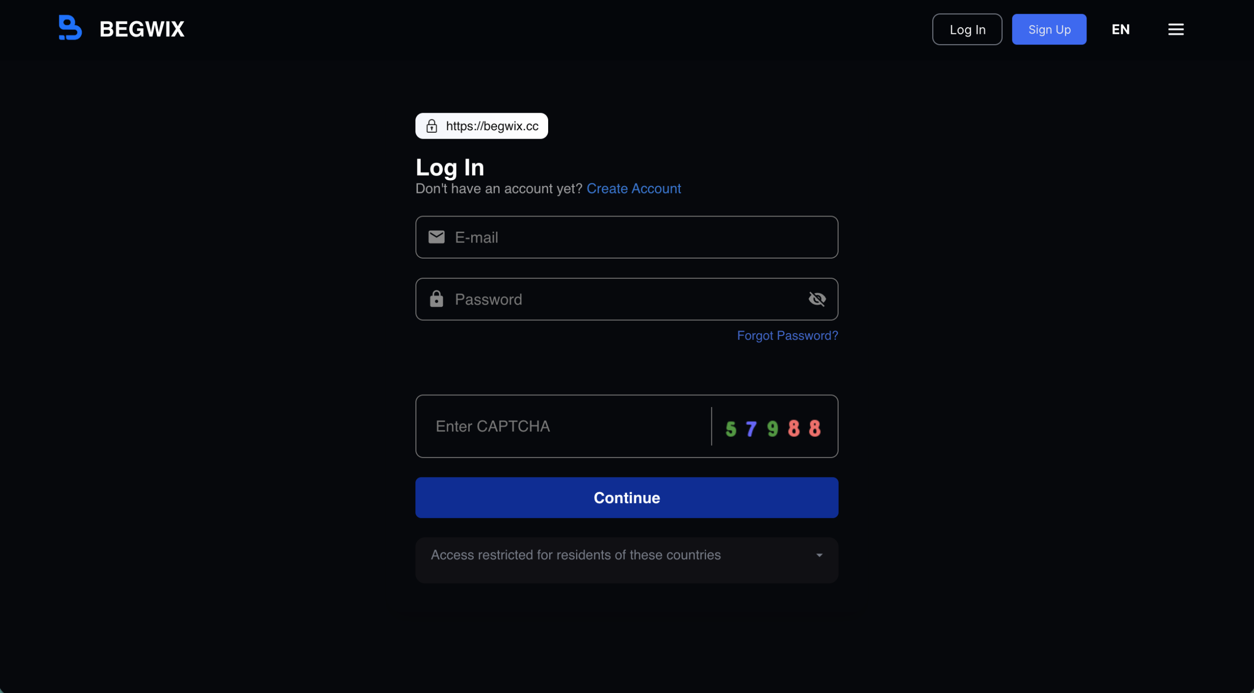 Begwix.cc platform overview