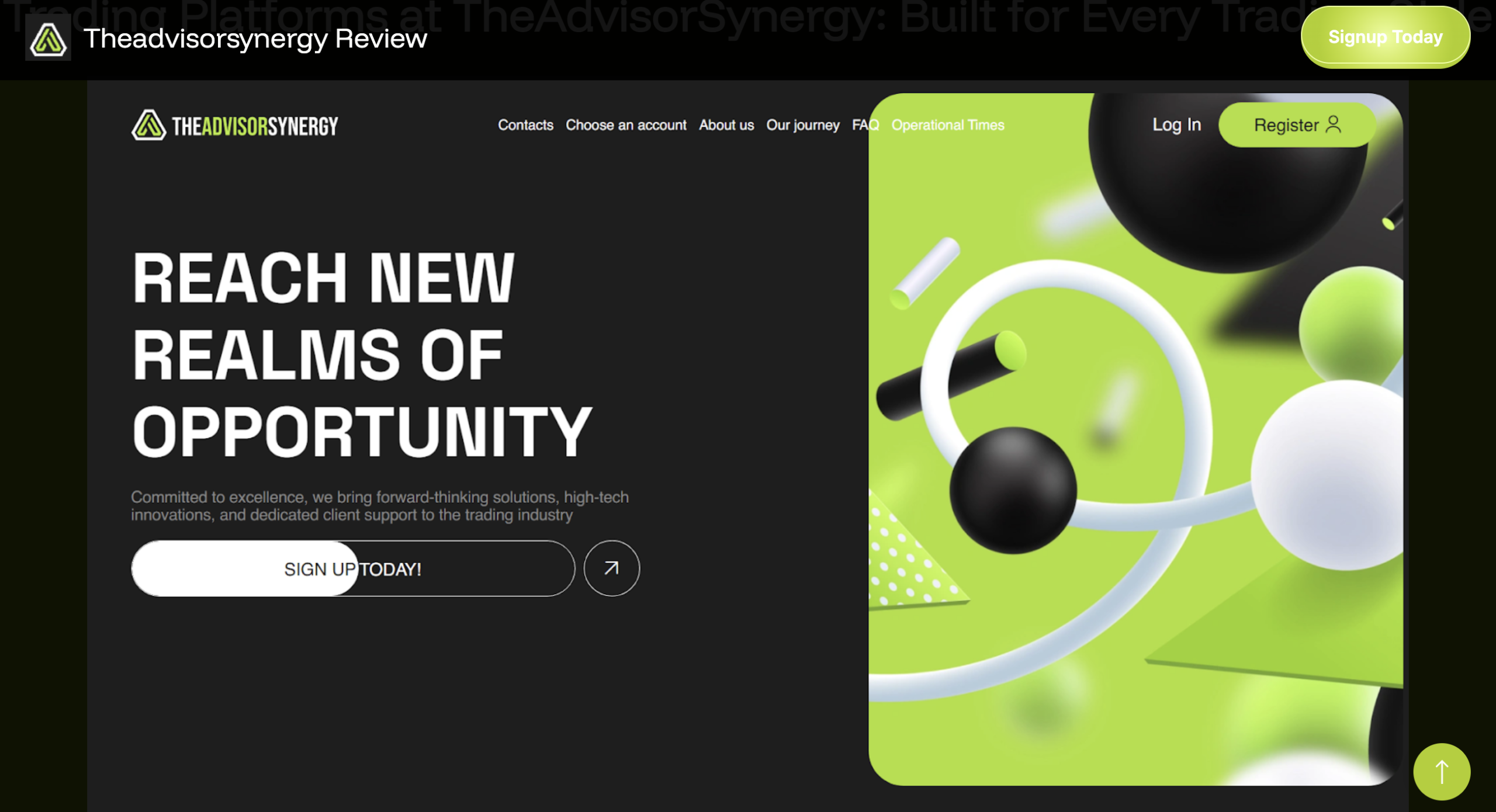TheAdvisorSynergy scam warning graphic