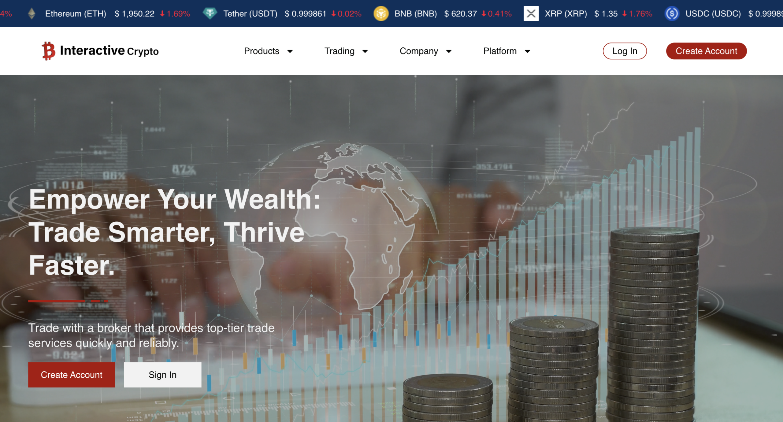 InteractiveCrypto.net logo caution