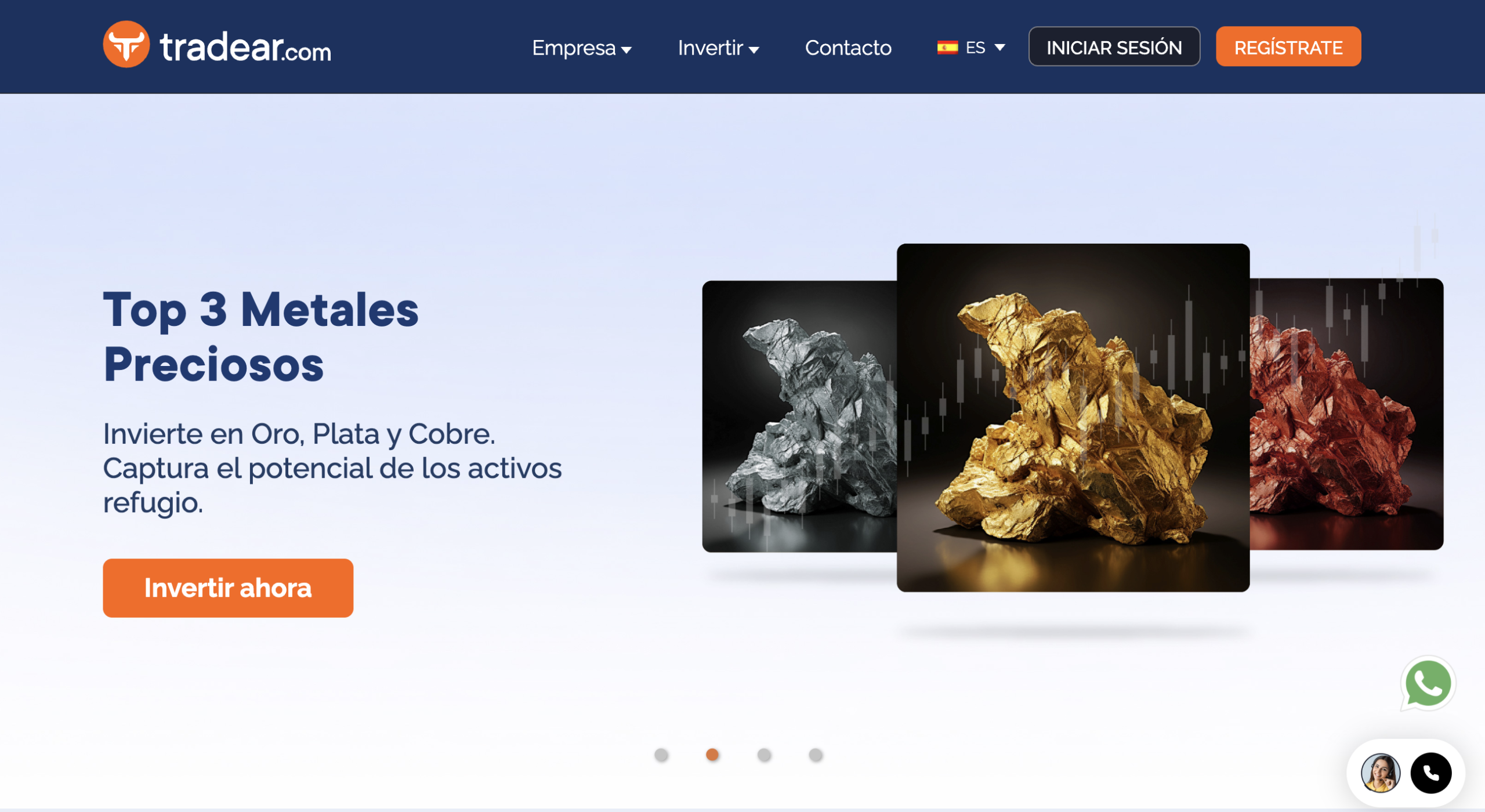 TradeAR.com trading platform interface screenshot