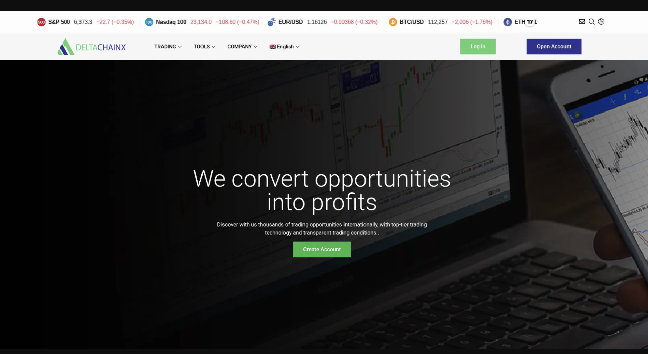 DeltaChainX.com trading platform review