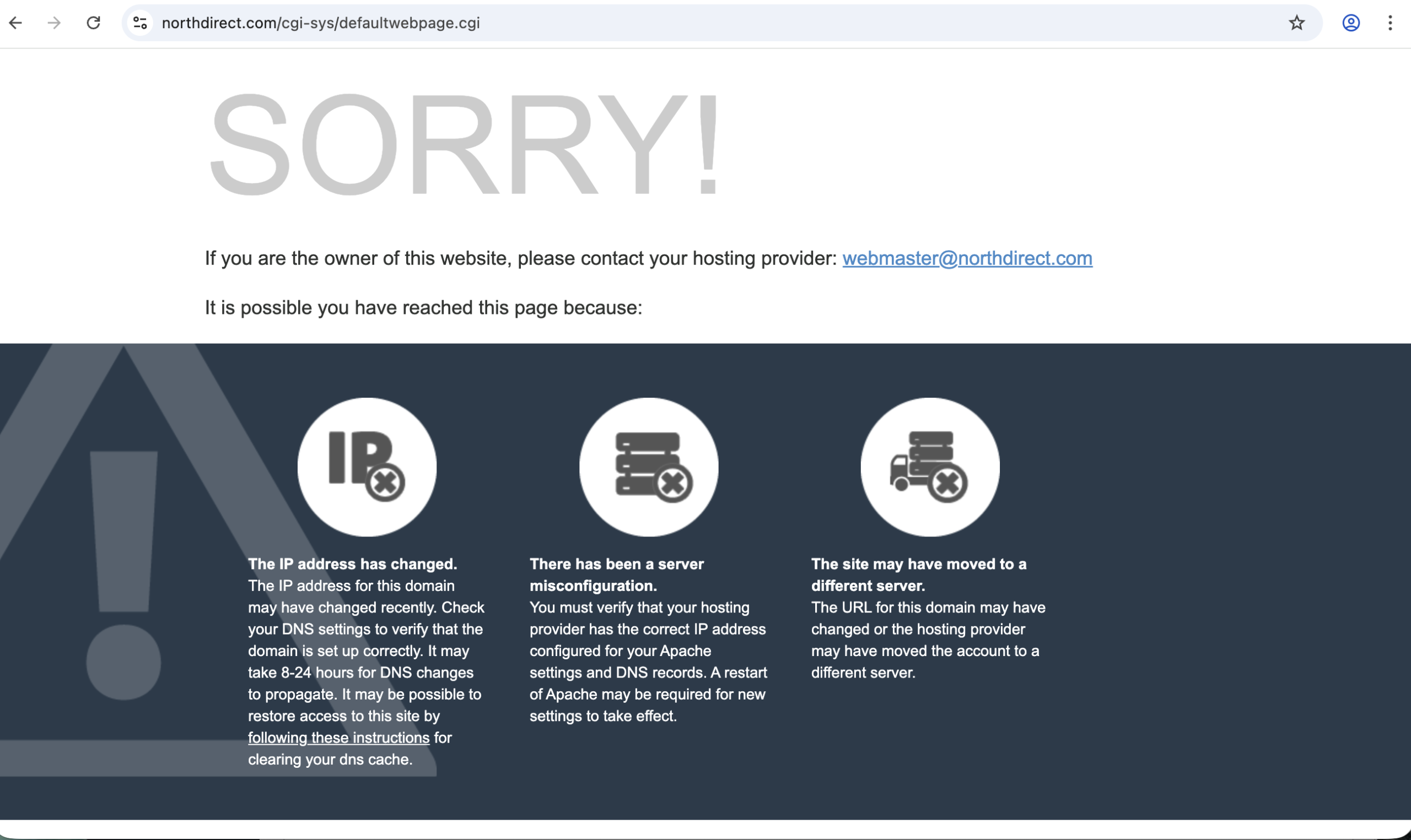 NorthDirect.com cautionary alert
