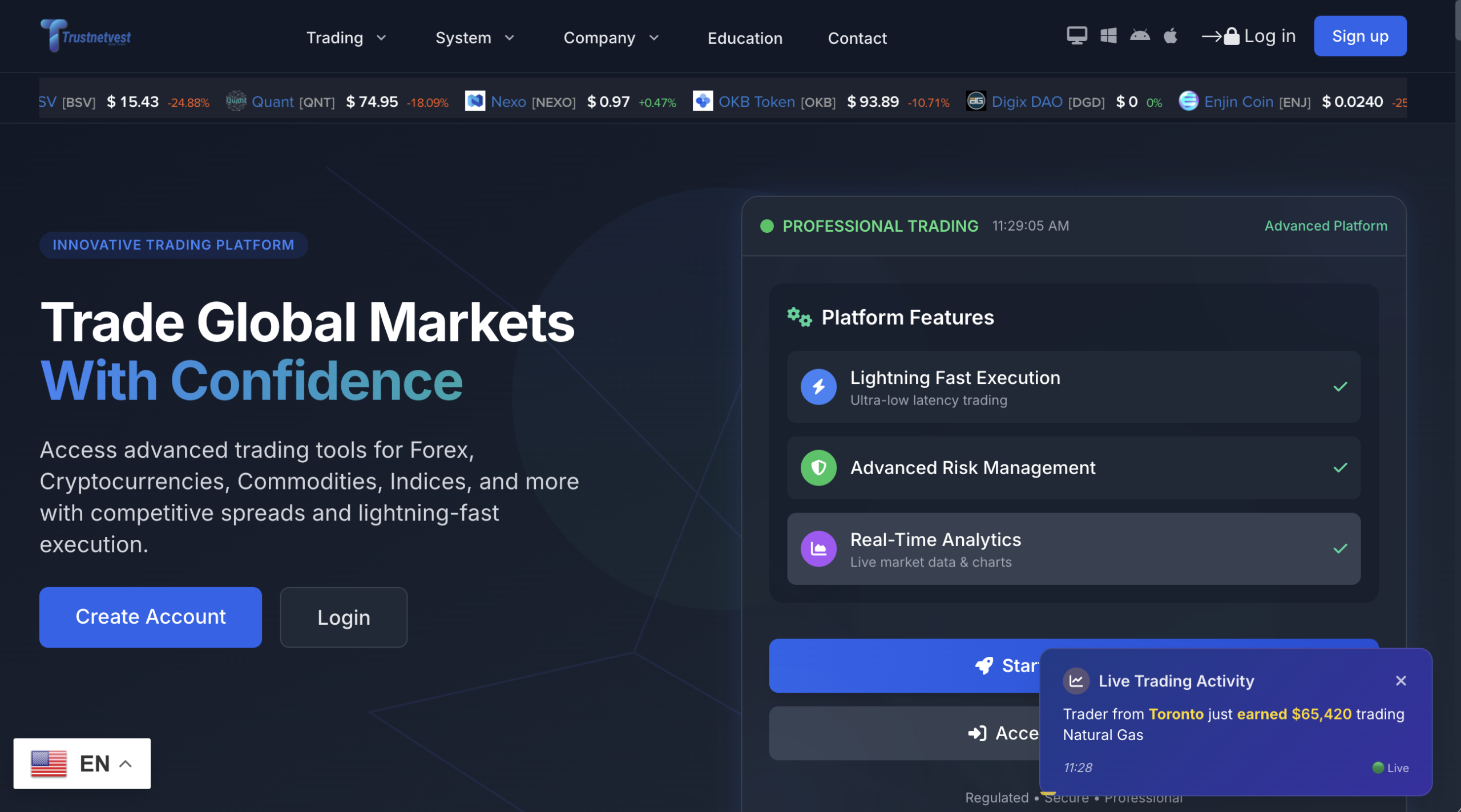 TrustNetVest.live warning image