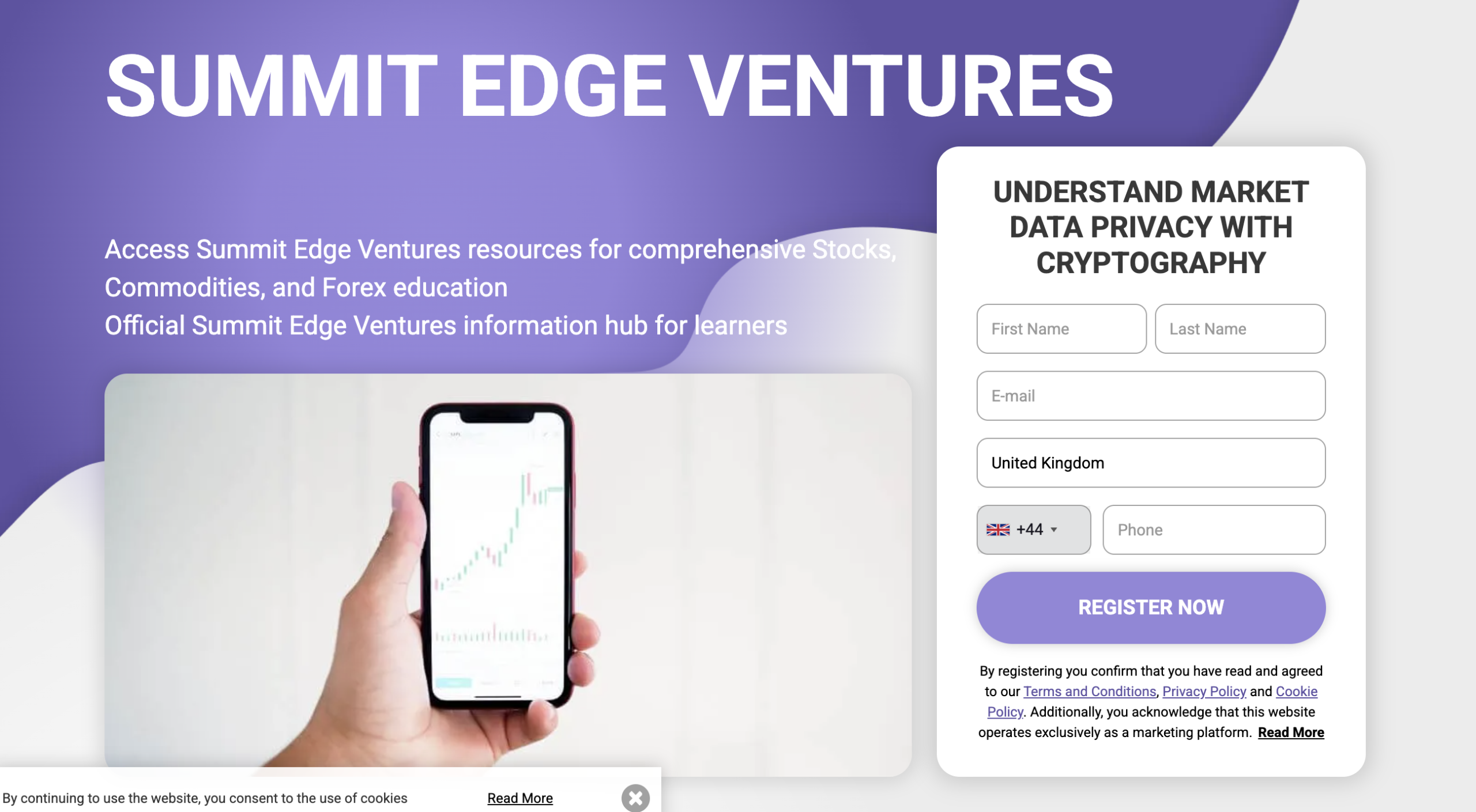 Summit Edge Ventures: investor analyzing charts cautiously.