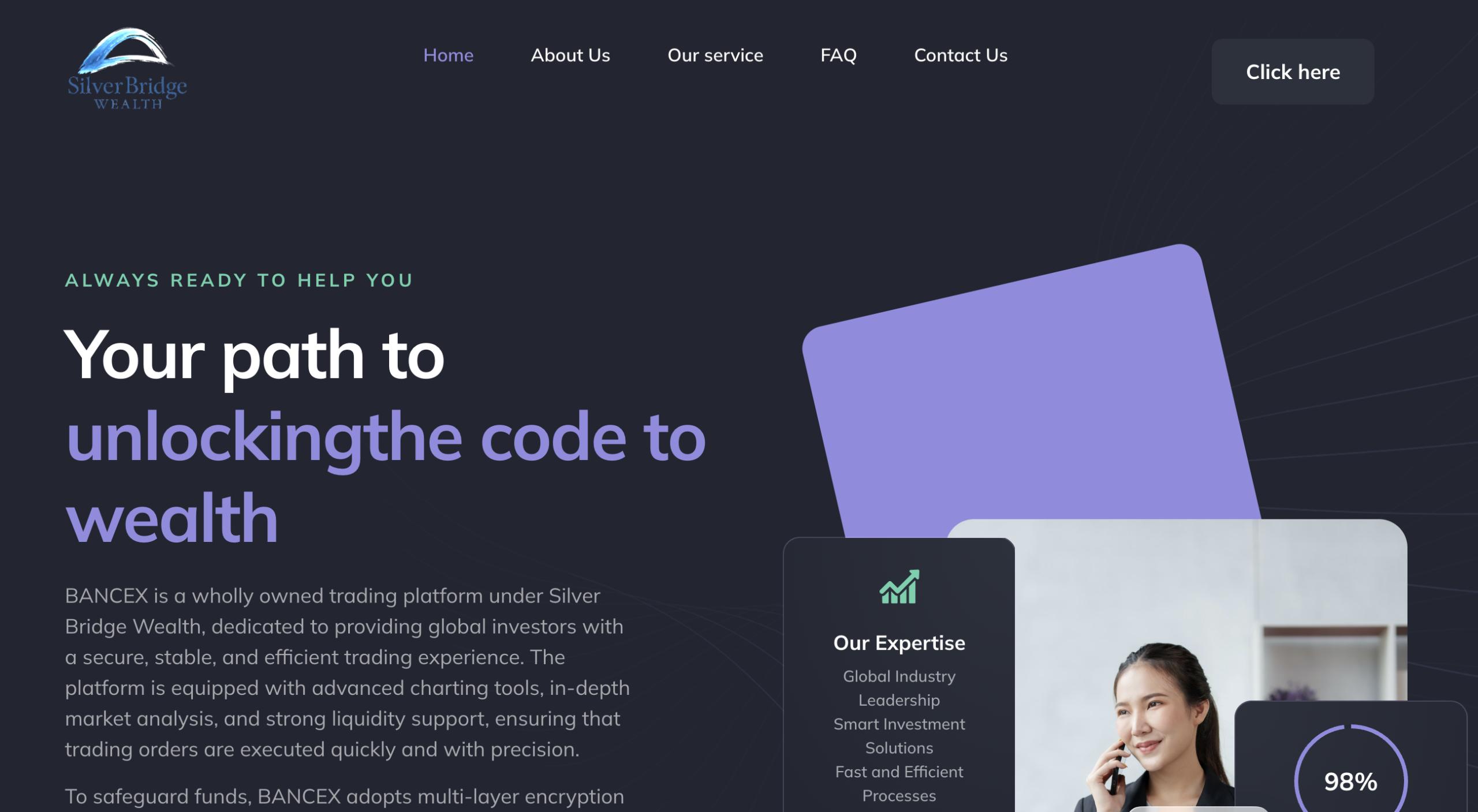 SilverBridge-Wealth.com website warning message