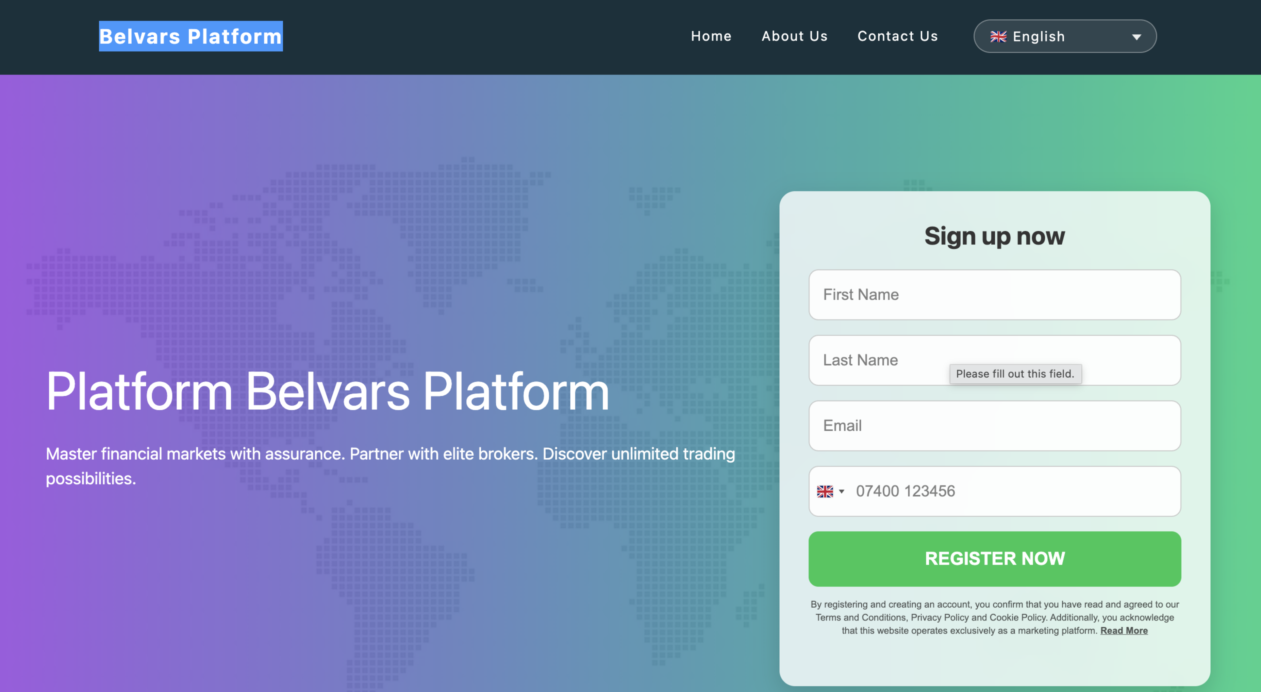 Belvars Platform warning visuals