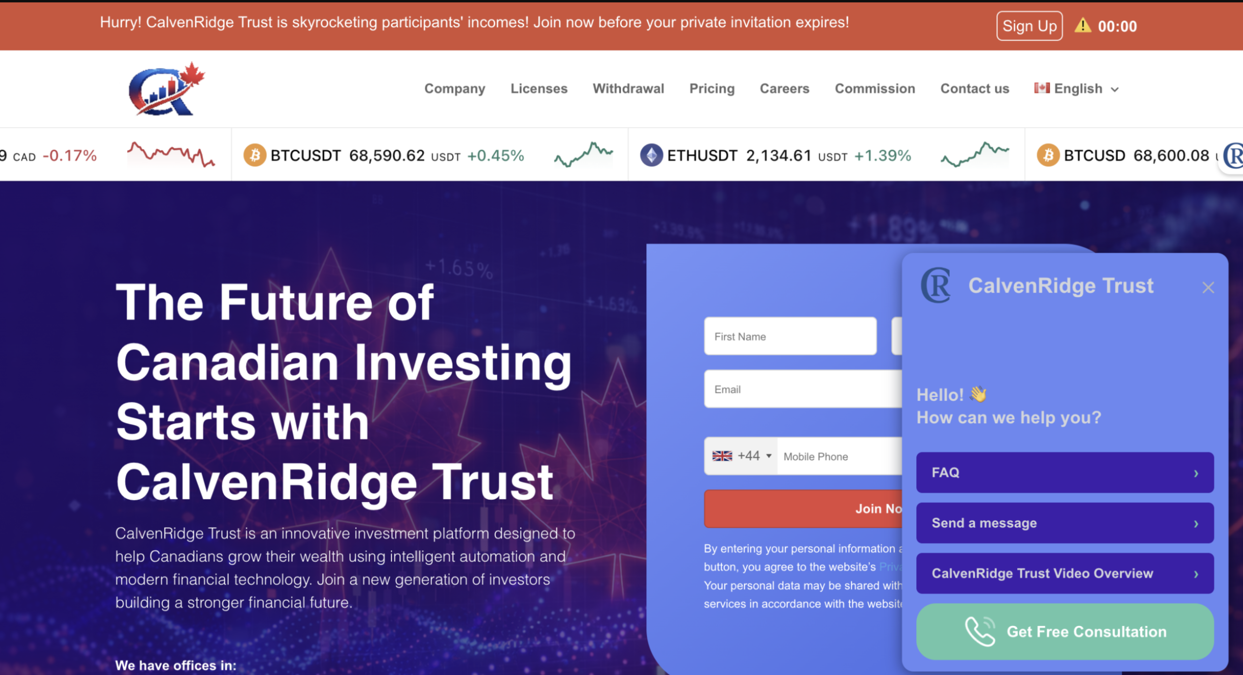 Red flags and warnings about CalvenRidge.com.