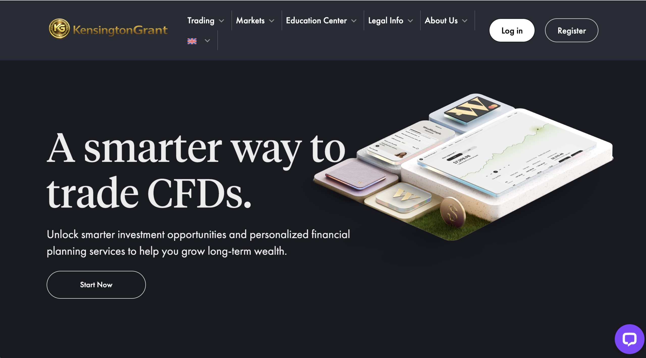 An image showing a warning sign with financial graphs in the background, symbolizing the need for caution when evaluating platforms like KensingtonGrant.com.