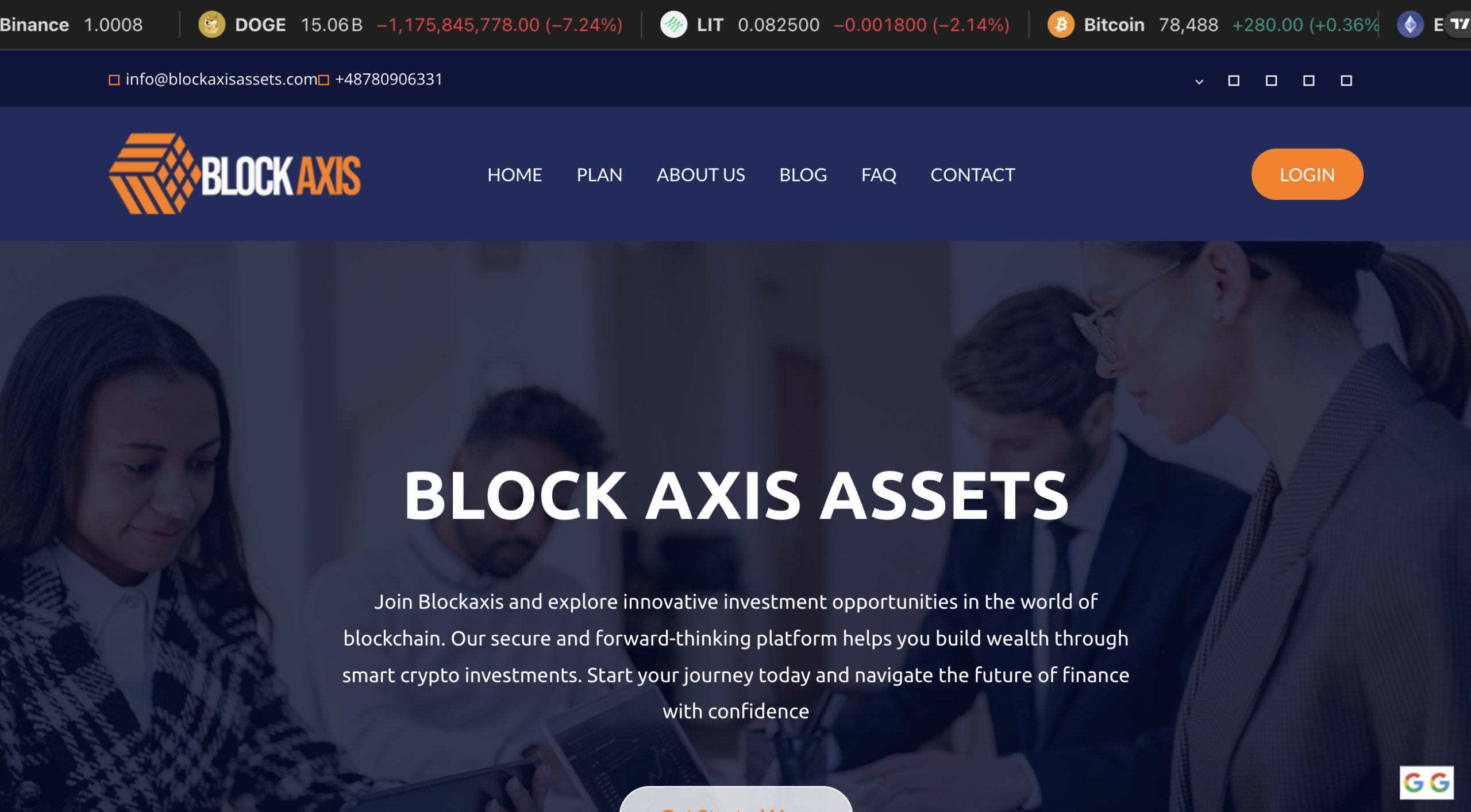 Image of a warning sign indicating potential risks associated with Blockaxisassets.com, highlighting the need for caution and awareness.