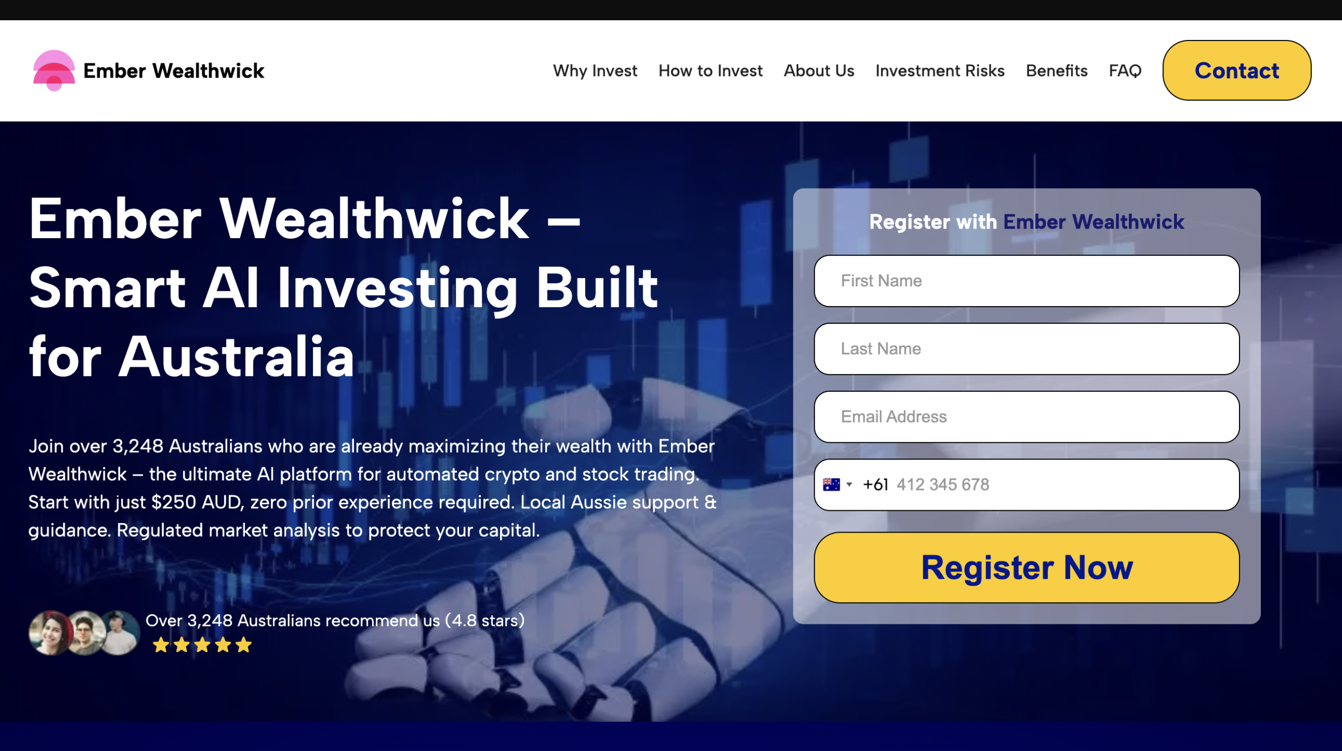 Ember-WealthwickAI.com review highlighting transparency concerns, regulatory issues, and warning signs for potential investors.