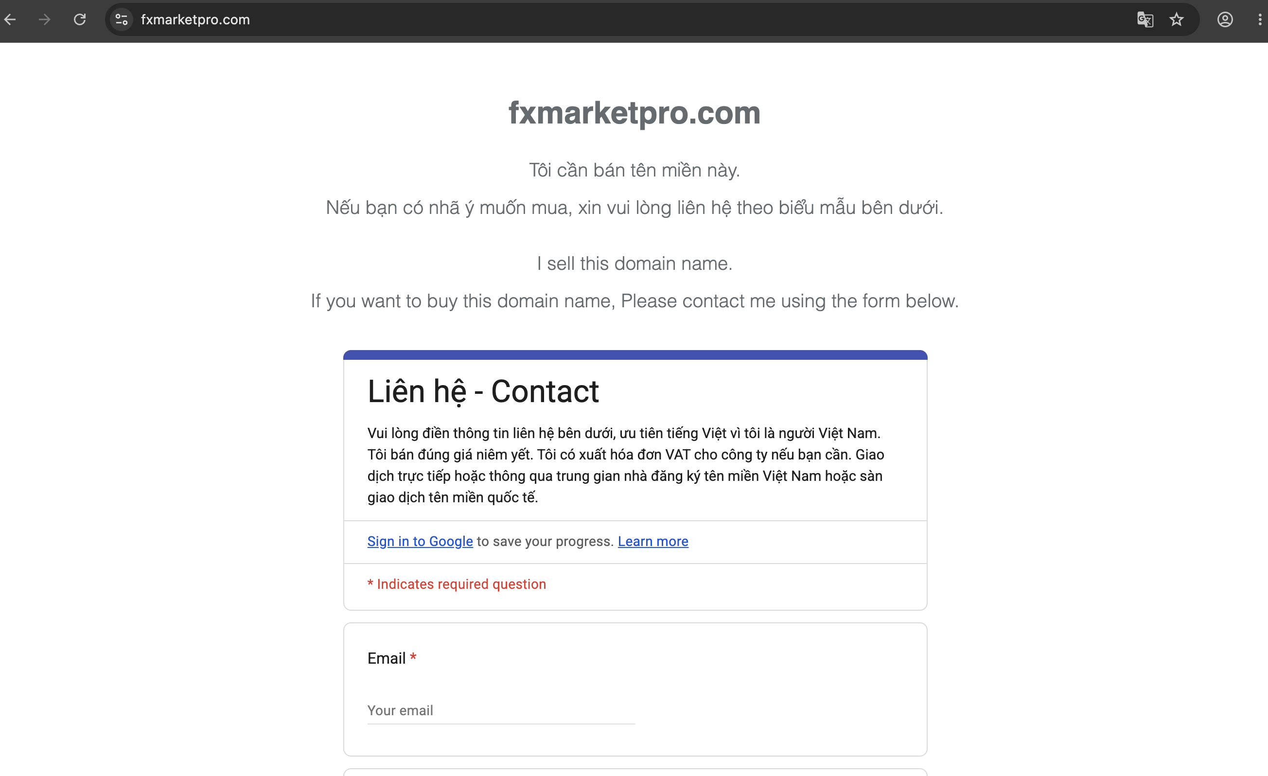 FXMarketPro.com website screenshot showing misleading profit claims and lack of regulation details.