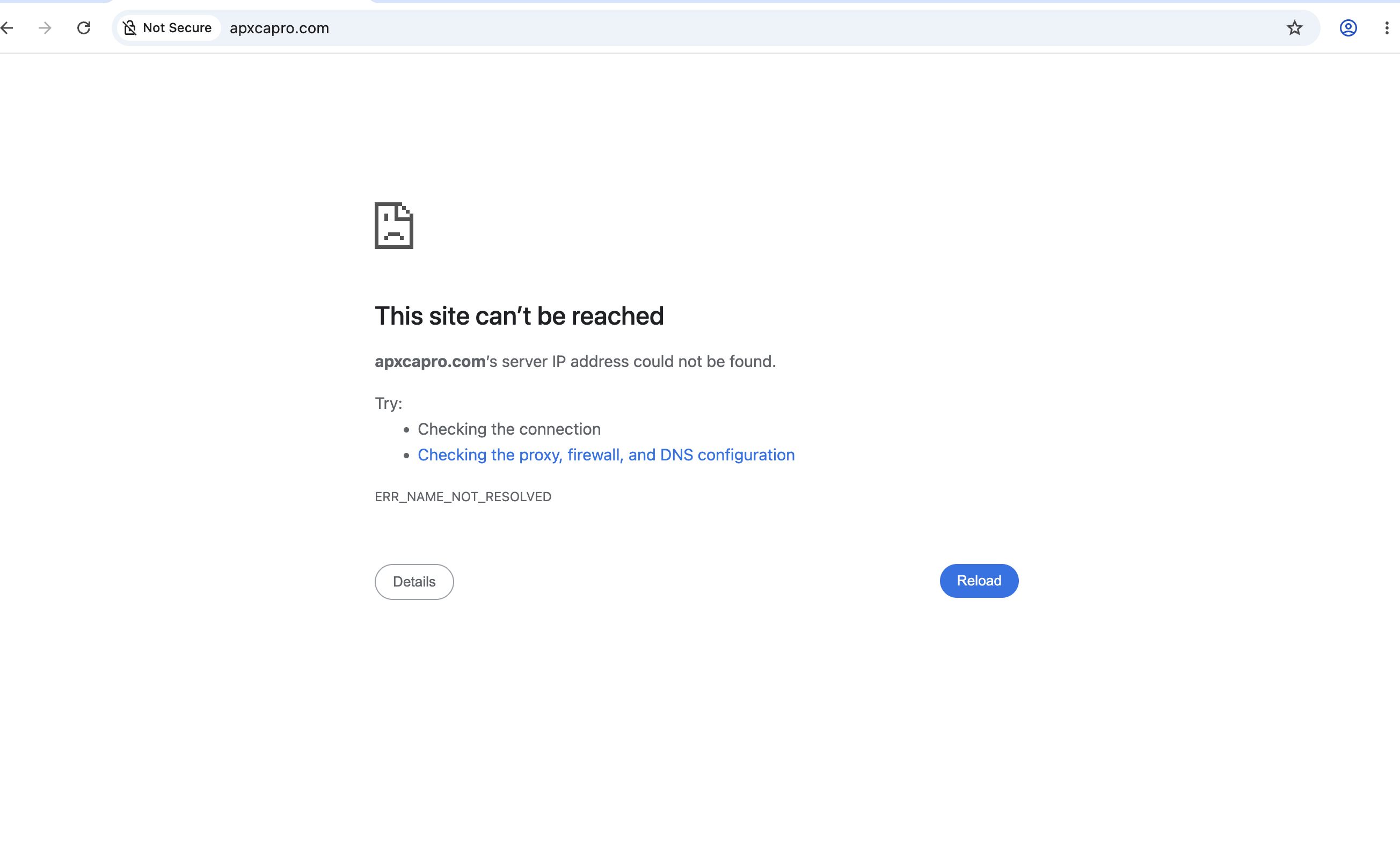 Unlicensed trading platform APXCapro.com with red flags and scam warnings