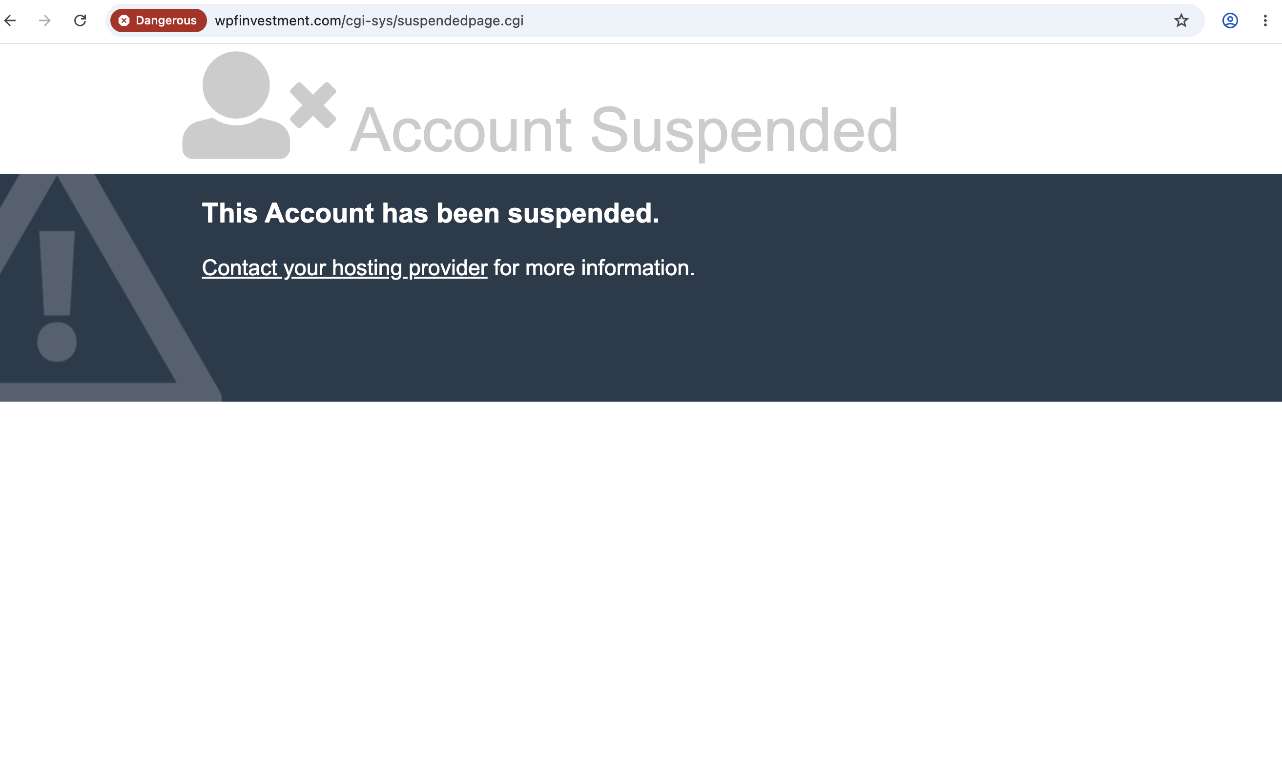Alt text: Scam alert for WP Investment with red flags and warning signs.